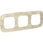 Valena ALLURE Рамка 3 поста Нарцисс золото универсальная