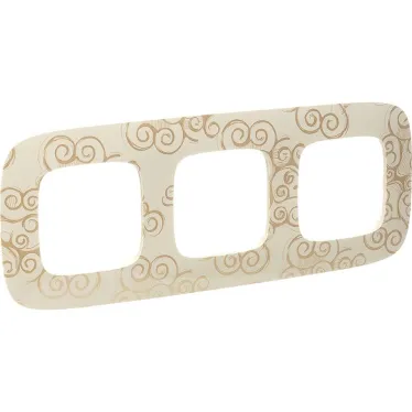 Valena ALLURE Рамка 3 поста Нарцисс золото универсальная