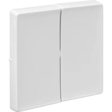 Valena LIFE Лицевая панель для двухклавишного выключателя Белая