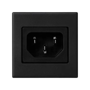 Адаптер с штыревым разъёмом С14 папа ( IEC320) К45 графит