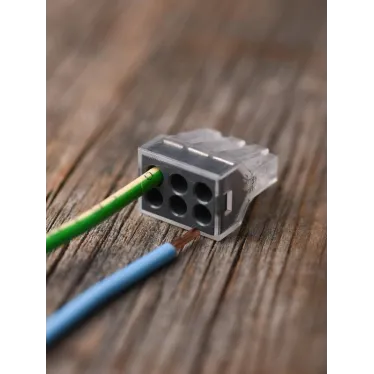 Клемма строительно-монтажная СМК модель 106 6 отверстий 1.0-2.5мм.кв