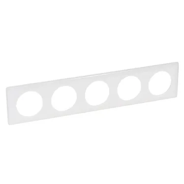 Рамка, пятипостовая, белый глянец