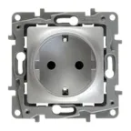 ETIKA Розетка 2К+З немецкий стандарт винтовые зажимы 16 А 250 В алюминий