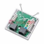 Розетка комбинированная внешняя. RJ-45(8P-8C) + RJ-11(6P-4C). UTP неэкраниров,