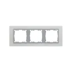 Рамка на 3 поста, S82N, сталь матовая - алюминий (металл)
