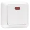Рим Выключатель одноклавишный с индикатором 10А белый