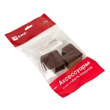 Поворот 90 градусов (25х25) (4 шт) Plast под темное дерево