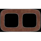 Valena ALLURE Рамка 2 поста Кожа универсальная