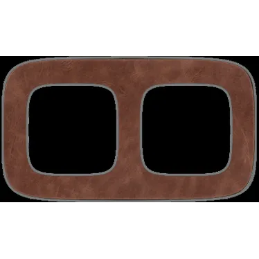 Valena ALLURE Рамка 2 поста Кожа универсальная