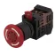 Кнопка ANE22 ''Грибок''с фикс.крас.d22мм неон/240В 1з+1р