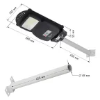 Консольный светильник на солн. бат.,SMD,с кронштейном,20W, с датч. движ.,ПДУ,400lm, 5000К, IP65