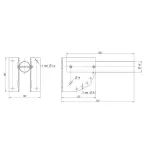 Кронштейн для уличного светильника SPP-AC2-0-500-048 с переменным углом 520мм d48мм