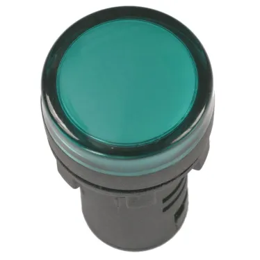 Лампа AD16DS LED матрица d16мм зеленый 12В AC/DC