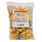 Наконечник кольцевой изолир 10.5 мм 4-6 кв мм (НКи 6.0-10 НКи5,5-10) желтый, REXANT