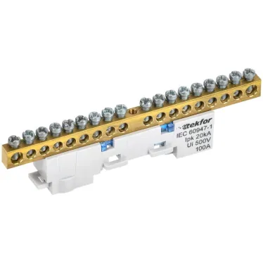 TEKFOR Шина N ноль неизолированная на универсальном держателе 6х9-18-С IEK