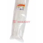 Хомут-стяжка кабельная нейлоновая 500x7,6 мм, белая, упаковка 100 шт, REXANT