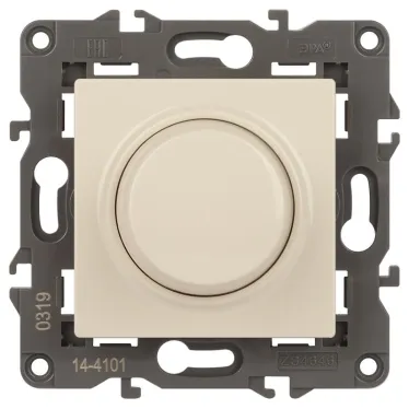 Светорегулятор поворотно-нажимной, 400ВА 230В, Эра Elegance, сл.кость,14-4101-02