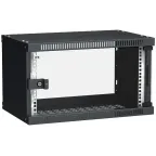 Шкаф LINEA WE 6U 550x350мм дверь стекло черный