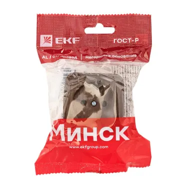 Розетка 1-местная ОП Минск 10А без заземления темное дерево