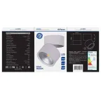 Светильник светодиодный ДПО-25w 4000К 2250Лм наклонный белый