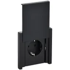 FORTE@PIANO Розетка 1-местная с заземлением с защитными шторками и крышкой безвинтовое крепление 16А IP44 FP119 черный IEK