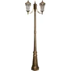 Светильник НТУ-2х60w столб-2м.Е27,IP44,чер.зол. Feron