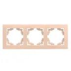 Валенсия рамка 3-местная кремовая