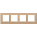 Рамка на 4 поста, дерево, Эра Elegance, клён+сл.кость, 14-5304-11