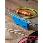 Шина нулевая N 63.20 (DIN изолятор) никель