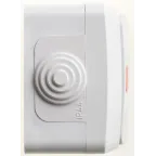 ЭТЮД Выключатель одноклавишный наружный с подсветкой IP44 серый