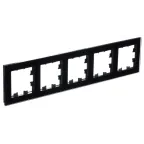 ATLASDESIGN NATURE рамка пятипостовая, ОРГАНИЧЕСКОЕ СТЕКЛО ЧЕРНЫЙ