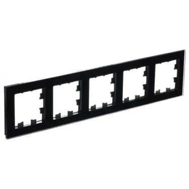 ATLASDESIGN NATURE рамка пятипостовая, ОРГАНИЧЕСКОЕ СТЕКЛО ЧЕРНЫЙ