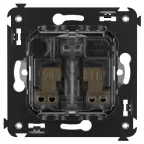 Avanti Розетка в стену 2P+E с з/ш Закаленная сталь