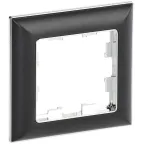 BRITE Рамка 1 пост РУ-1-Бр хром/черный IEK