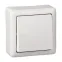 ХИТ Выключатель одноклавишный наружный 6А белый