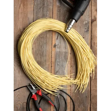 Трубка термоусаживаемая ТУТ нг 6/3 желтая в отрезках по 1м PROxima