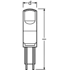 Лампа светодиодная PARATHOM PIN 2, 4W, GY6.35, 12в LEDPPIN30 CL 2, 4W/827 12V GY6.35FS1 | 4058075812017 | Osram