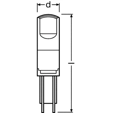Лампа светодиодная PARATHOM PIN 2, 4W, GY6.35, 12в LEDPPIN30 CL 2, 4W/827 12V GY6.35FS1 | 4058075812017 | Osram