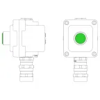 Пост управления взрывонепроницаемый из алюминия LCSD-01-B-MC-L1G(220)x1-PCMB-KA3MHK