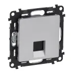 Valena LIFE Розетка информационная RJ45 категория 6 UTP с лицевой панелью алюминий