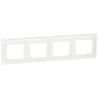 VALENA Рамка 4 поста горизонтальная белая