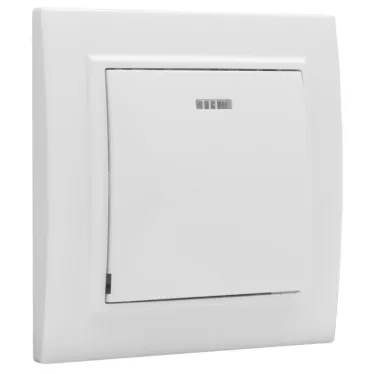 Выключатель Минск 1-клавишный СП с индикатором 10А белый