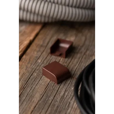 Заглушка (20х10) (4 шт) Plast под темное дерево