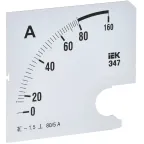 Шкала сменная для амперметра Э47 80/5А класс точности 1,5 96х96мм