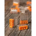 Клемма строительно-монтажная СМК 2273-243 PROxima с пастой 3 отверстия 0.5-2.5мм.кв. (100шт)