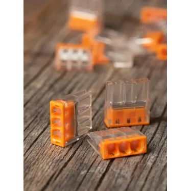 Клемма строительно-монтажная СМК 2273-243 PROxima с пастой 3 отверстия 0.5-2.5мм.кв. (100шт)