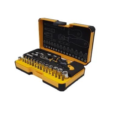 Набор головок и бит с трещоткой и рукояткой ERGONIC в кейсе, 36 шт