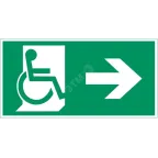 Пиктограмма (наклейка) "Движение МГН направо" 300х150мм для аварийно-эвакуационного Свет-к а Giant/Vision/IP65 Basic | V5-EM03-60.003.030 | VARTON