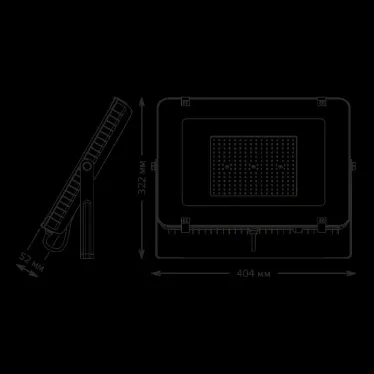 Прожектор светодиодный ДО 150 Вт 18000 лм 6500К AC 220В IP65 250х32х335мм матрированное закаленное стекло Qplus Gauss