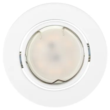 Светильник штампованный поворотный MR16,12V/220V, 50W белый ST2A WH